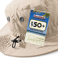 Stone - Side - Beechfield Summer Cargo Bucket Hat - Headwear (UPF50 Protection)