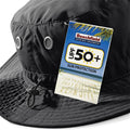 Black - Side - Beechfield Summer Cargo Bucket Hat - Headwear (UPF50 Protection)