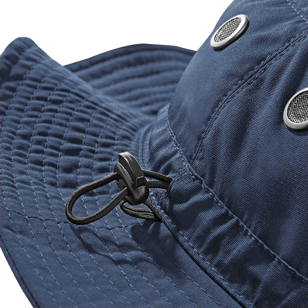 Navy - Back - Beechfield Summer Cargo Bucket Hat - Headwear (UPF50 Protection)