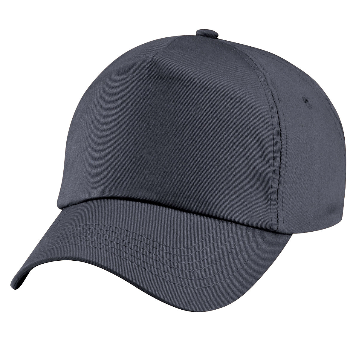 Graphite Grey - Front - Beechfield Plain Unisex Junior Original 5 Panel Baseball Cap