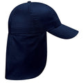French Navy - Front - Beechfield Junior Kids Unisex Plain Legionnaire Cap