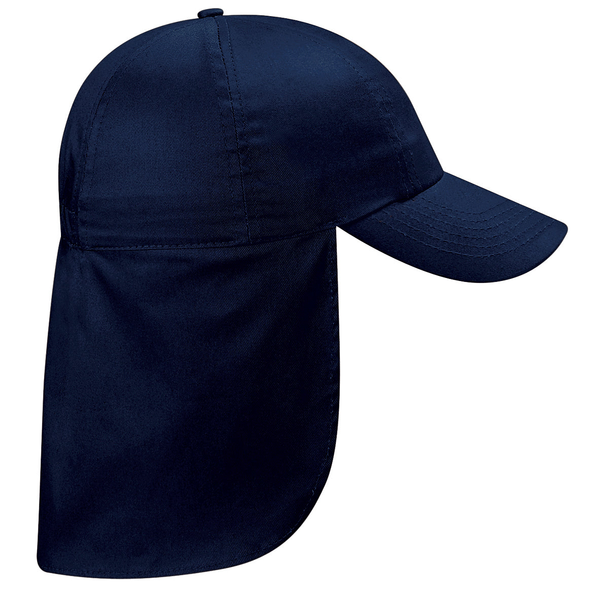 French Navy - Front - Beechfield Junior Kids Unisex Plain Legionnaire Cap