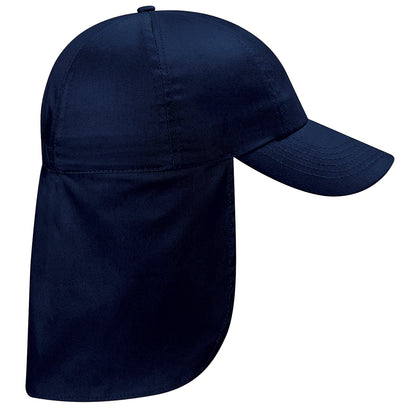 French Navy - Front - Beechfield Junior Kids Unisex Plain Legionnaire Cap