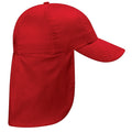 Classic Red - Front - Beechfield Junior Kids Unisex Plain Legionnaire Cap