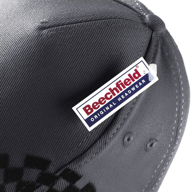 Graphite Grey - Close up - Beechfield Unisex Grand Prix Baseball Cap