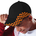 Black-Orange - Back - Beechfield Unisex Grand Prix Baseball Cap