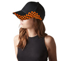 Black-Orange - Side - Beechfield Unisex Grand Prix Baseball Cap