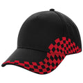 Black-Classic Red - Front - Beechfield Unisex Grand Prix Baseball Cap