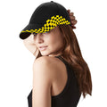 Black-Yellow - Front - Beechfield Unisex Grand Prix Baseball Cap