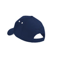 French Navy-Putty - Back - Beechfield Unisex Ultimate 5 Panel Contrast Baseball Cap With Sandwich Peak - Headwear