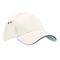 White-French Navy - Front - Beechfield Unisex Ultimate 5 Panel Contrast Baseball Cap With Sandwich Peak - Headwear