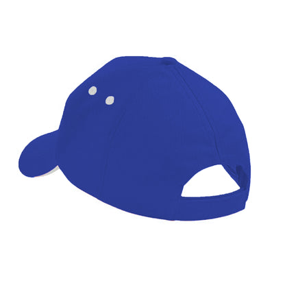 Bright Royal-White - Back - Beechfield Unisex Ultimate 5 Panel Contrast Baseball Cap With Sandwich Peak - Headwear