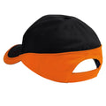 Black-Orange - Back - Beechfield Unisex Teamwear Competition Cap Baseball - Headwear