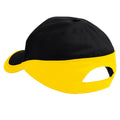 Black-Yellow - Back - Beechfield Unisex Teamwear Competition Cap Baseball - Headwear