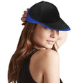 Black-Bright Royal - Back - Beechfield Unisex Teamwear Competition Cap Baseball - Headwear