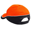 Orange-Black- White - Back - Beechfield Unisex Teamwear Competition Cap Baseball - Headwear