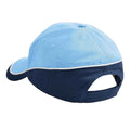 Sky-French Navy - Back - Beechfield Unisex Teamwear Competition Cap Baseball - Headwear
