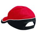 Classic Red-Black - Back - Beechfield Unisex Teamwear Competition Cap Baseball - Headwear