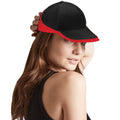 Black-Classic Red - Side - Beechfield Unisex Teamwear Competition Cap Baseball - Headwear