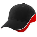 Black-Classic Red-White - Back - Beechfield Unisex Teamwear Competition Cap Baseball - Headwear