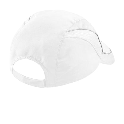 White - Back - Beechfield Coolmax® Flow Mesh Baseball Cap - Headwear