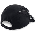 Black - Back - Beechfield Coolmax® Flow Mesh Baseball Cap - Headwear