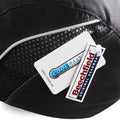 Black - Lifestyle - Beechfield Coolmax® Flow Mesh Baseball Cap - Headwear