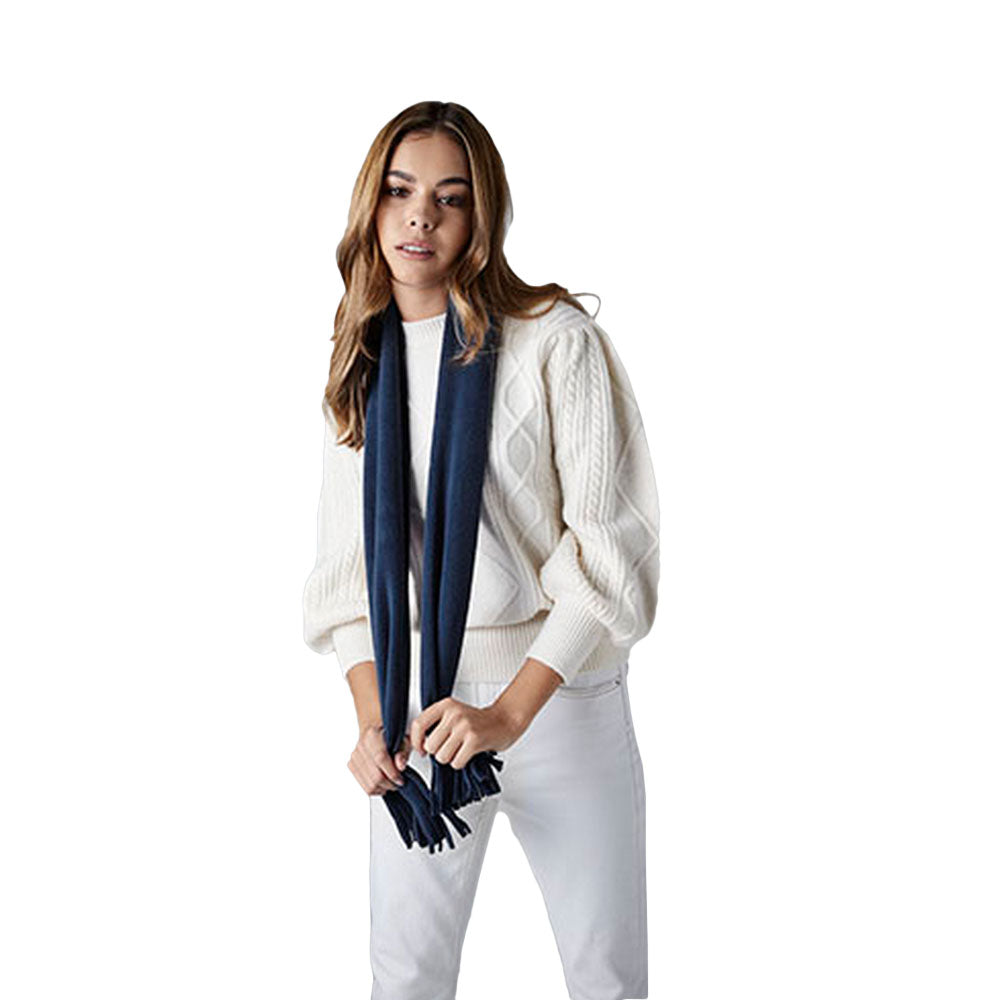 French Navy - Back - Beechfield Ladies-Womens Suprafleece Anti-Pilling Dolomite Winter Scarf