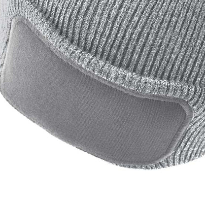 Heather Grey - Back - Beechfield Unisex Plain Winter Beanie Hat - Headwear (Ideal for Printing)