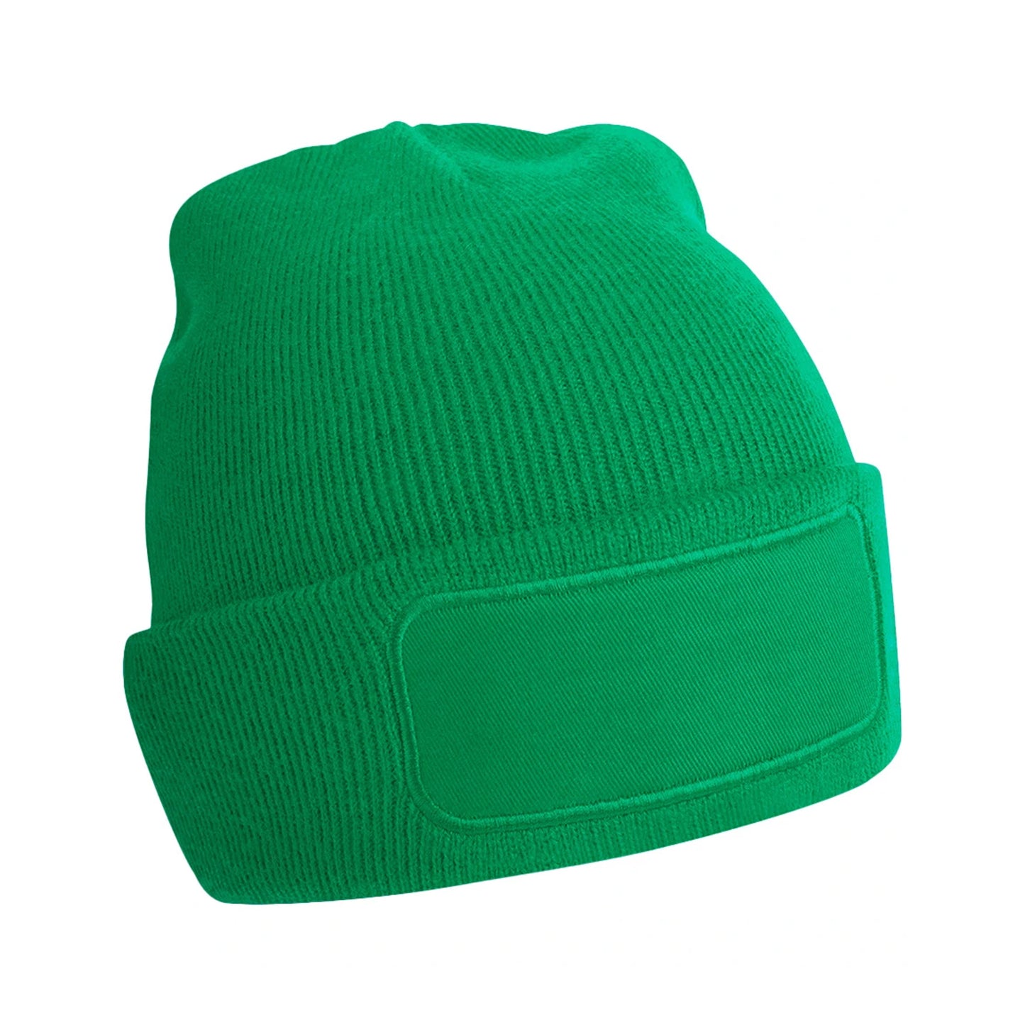 Kelly Green - Back - Beechfield Unisex Plain Winter Beanie Hat - Headwear (Ideal for Printing)