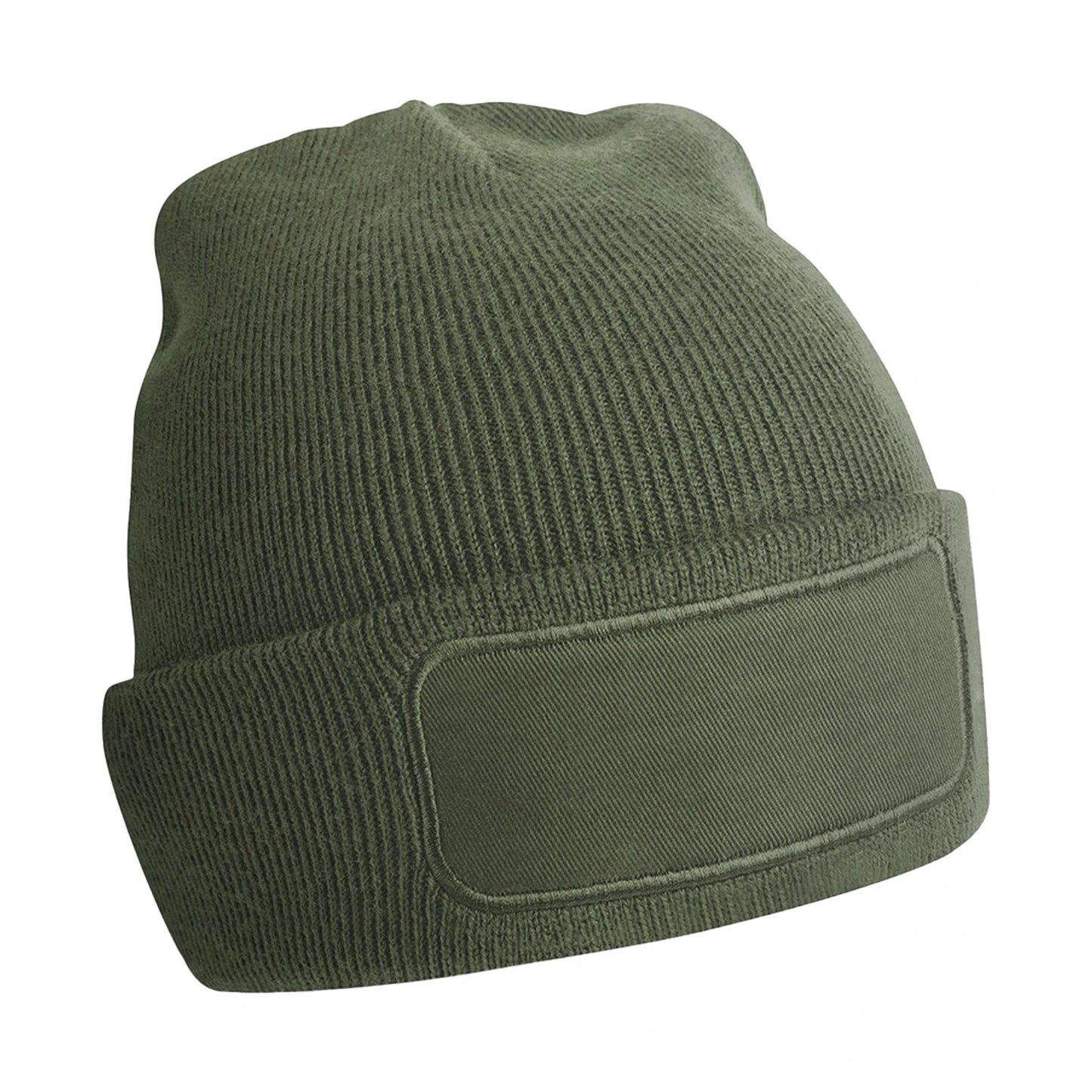 Olive - Front - Beechfield Unisex Plain Winter Beanie Hat - Headwear (Ideal for Printing)