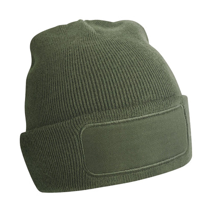 Olive - Front - Beechfield Unisex Plain Winter Beanie Hat - Headwear (Ideal for Printing)