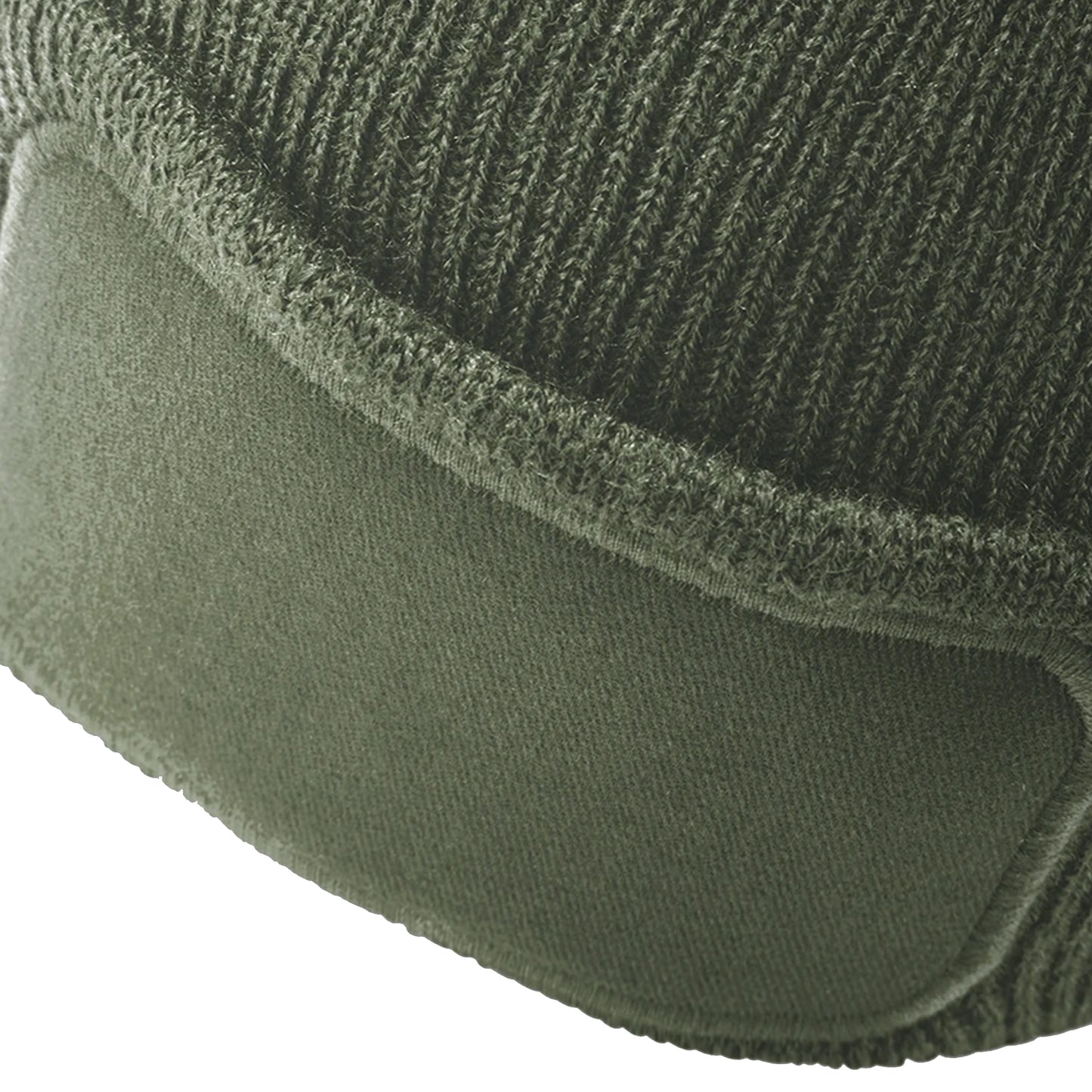 Olive - Side - Beechfield Unisex Plain Winter Beanie Hat - Headwear (Ideal for Printing)