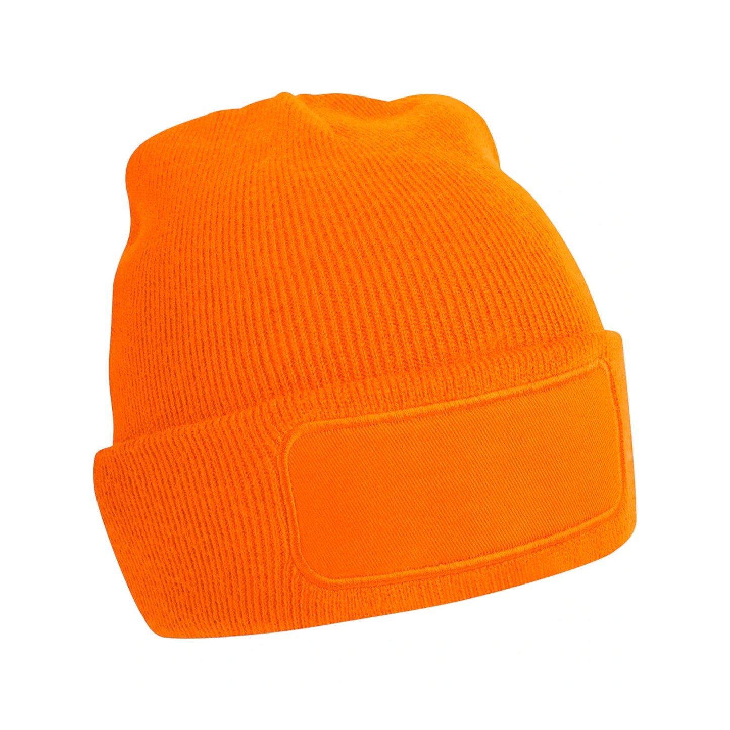 Orange - Front - Beechfield Unisex Plain Winter Beanie Hat - Headwear (Ideal for Printing)