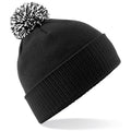 Black-White - Front - Beechfield Girls Snowstar Duo Extreme Winter Hat