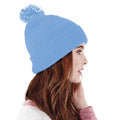 Sky Blue-White - Back - Beechfield Girls Snowstar Duo Extreme Winter Hat