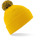 Gold-Black - Front - Beechfield Girls Snowstar Duo Extreme Winter Hat