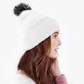 White-Black - Back - Beechfield Girls Snowstar Duo Extreme Winter Hat