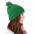 Kelly Green-White - Back - Beechfield Girls Snowstar Duo Extreme Winter Hat