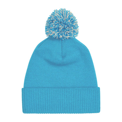 Surf Blue-Off White - Back - Beechfield Girls Snowstar Duo Extreme Winter Hat