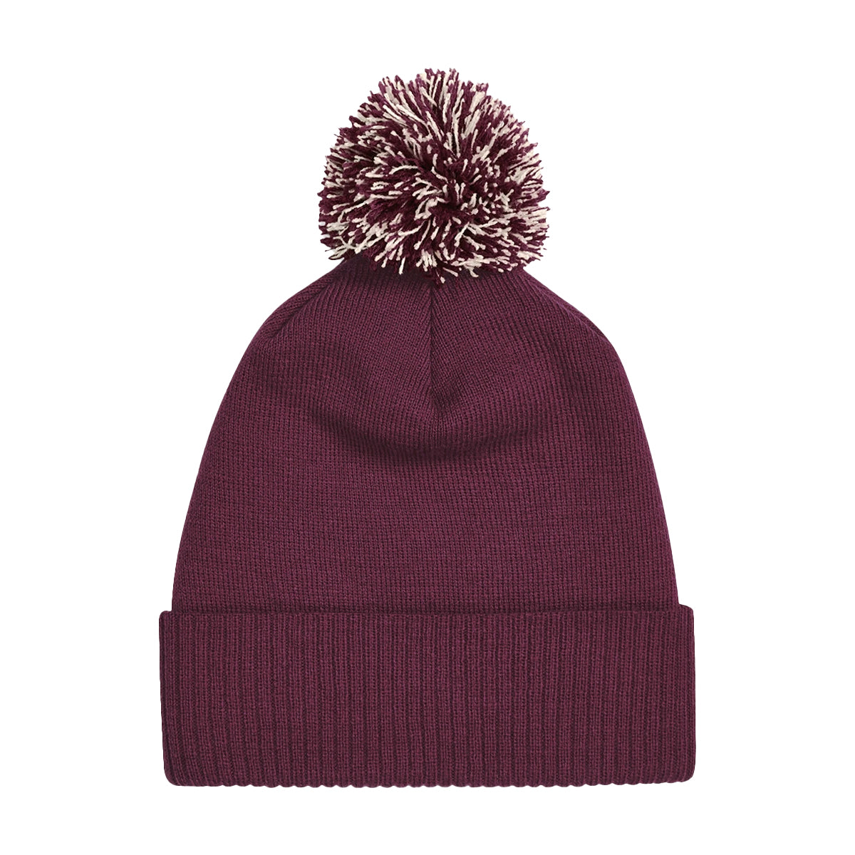 Burgundy-Off White - Back - Beechfield Girls Snowstar Duo Extreme Winter Hat