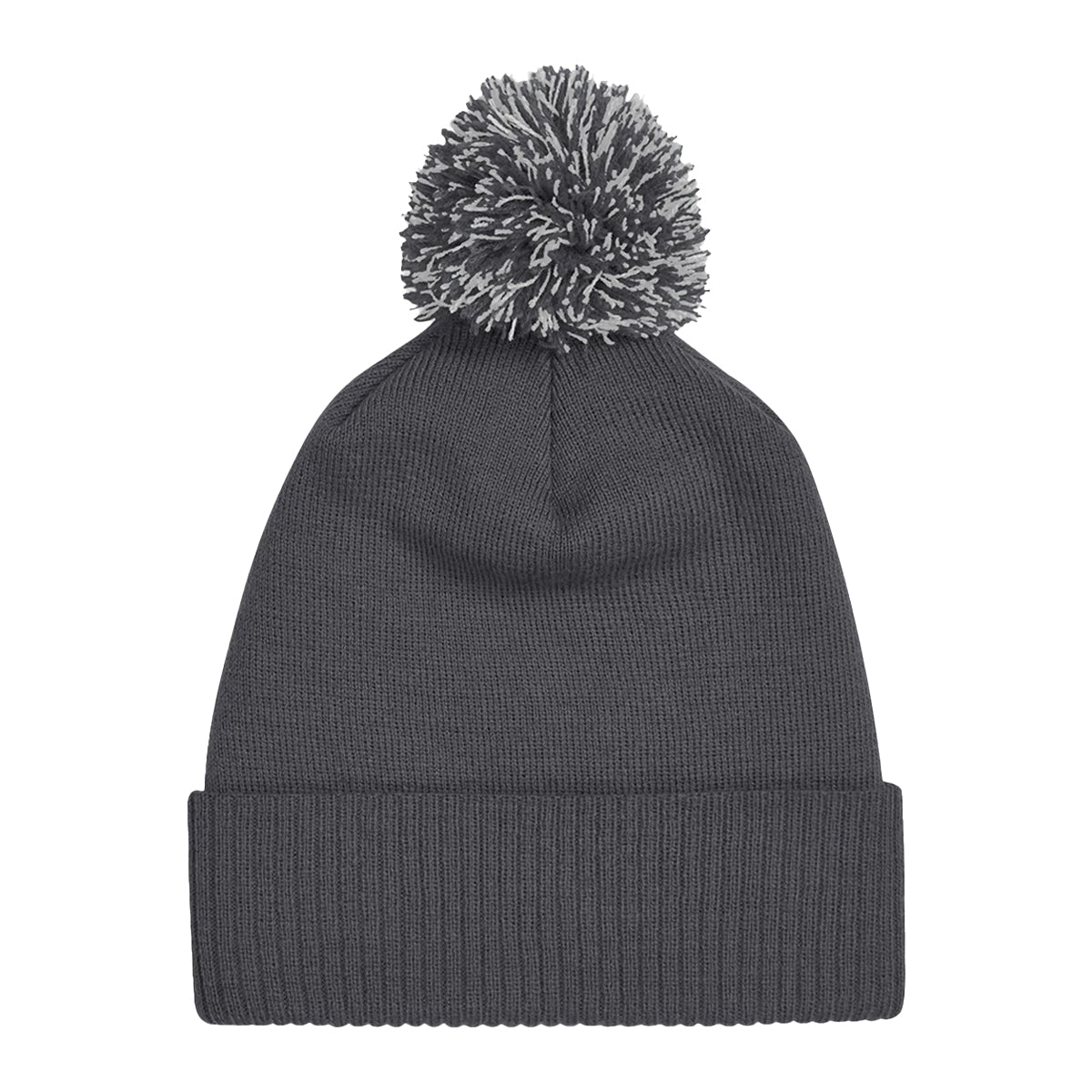 Graphite Grey-Light Grey - Back - Beechfield Girls Snowstar Duo Extreme Winter Hat