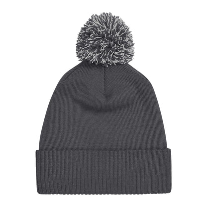 Graphite Grey-Light Grey - Back - Beechfield Girls Snowstar Duo Extreme Winter Hat