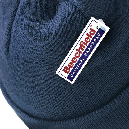 French Navy - Side - Beechfield Unisex Junior Kids Knitted Soft Touch Winter Hat