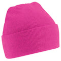 Fuchsia - Front - Beechfield Unisex Junior Kids Knitted Soft Touch Winter Hat