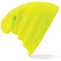 Fluorescent Yellow - Back - Beechfield Unisex Junior Kids Knitted Soft Touch Winter Hat