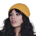 Mustard - Side - Beechfield Unisex Retro Trawler Winter Beanie Hat
