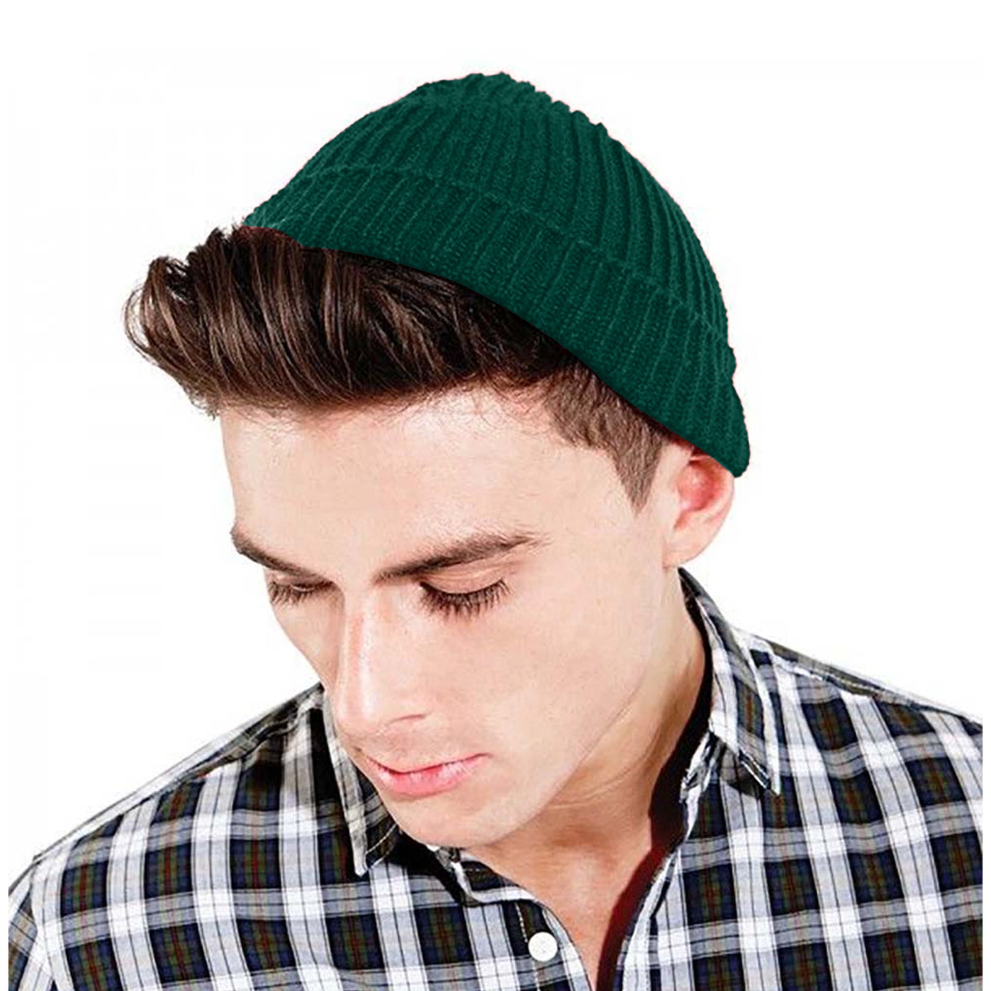 Bottle Green - Back - Beechfield Unisex Retro Trawler Winter Beanie Hat