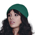 Bottle Green - Side - Beechfield Unisex Retro Trawler Winter Beanie Hat