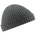 Smoke Grey - Front - Beechfield Unisex Retro Trawler Winter Beanie Hat